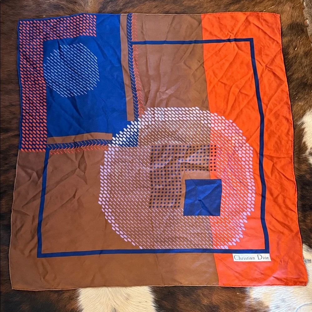 Dior Large VTG Silk Scarf